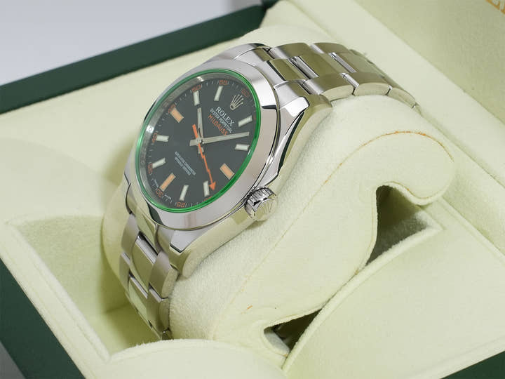 ロレックス ミルガウス Ref.116400GV ステンレススチール ブラック文字盤 美中古 6r6324w3