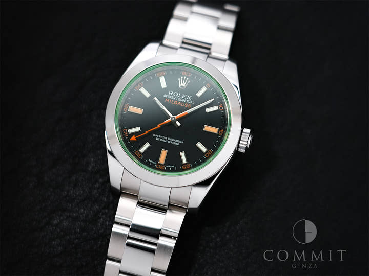 ロレックス ミルガウス Ref.116400GV ステンレススチール ブラック文字盤 美中古 6r6324w3