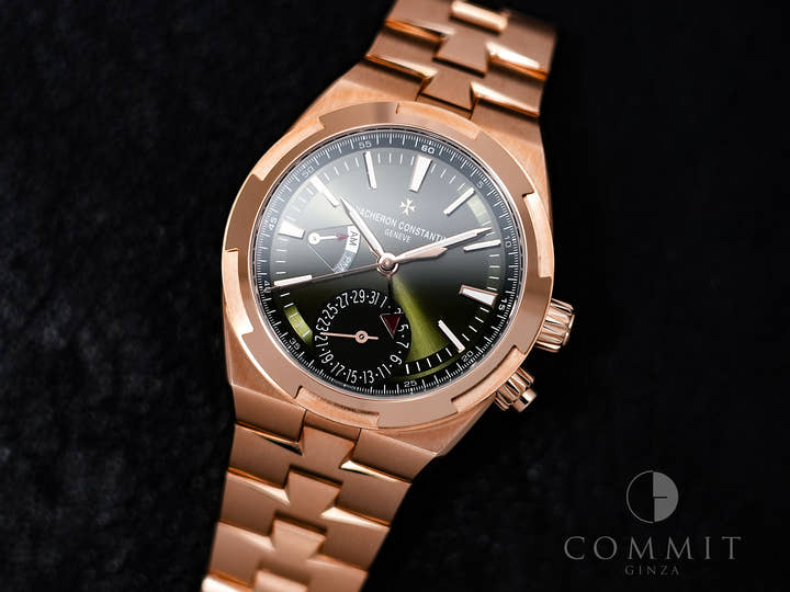 ヴァシュロンコンスタンタン オーヴァーシーズ デュアルタイム Ref.7920V/210R-B965 ピンクゴールド グリーン文字盤 極美品 rh93zsv2