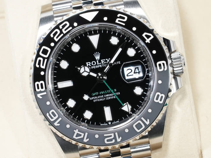 ロレックス GMTマスターII Ref.126710GRNR ステンレススチール ブラック文字盤 ジュビリーブレスレット 未使用 4yoejthg