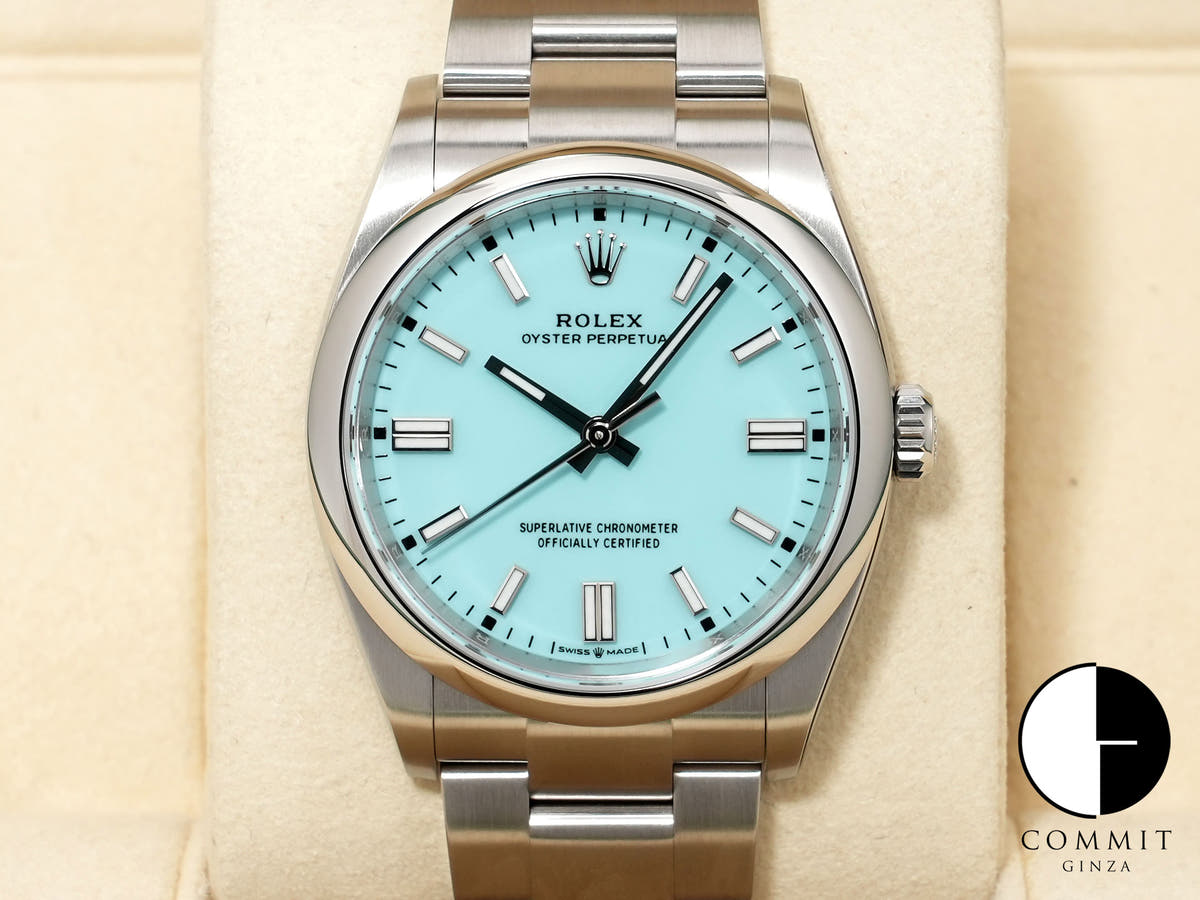 ロレックス オイスターパーペチュアル36 Ref.126000 ステンレススチール ターコイズ文字盤 未使用 fwxh2ws7