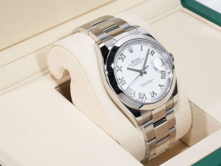 ロレックス デイトジャスト41 Ref.126300 ステンレススチール ホワイト文字盤 オイスターブレスレット 未使用 rb64vqyw