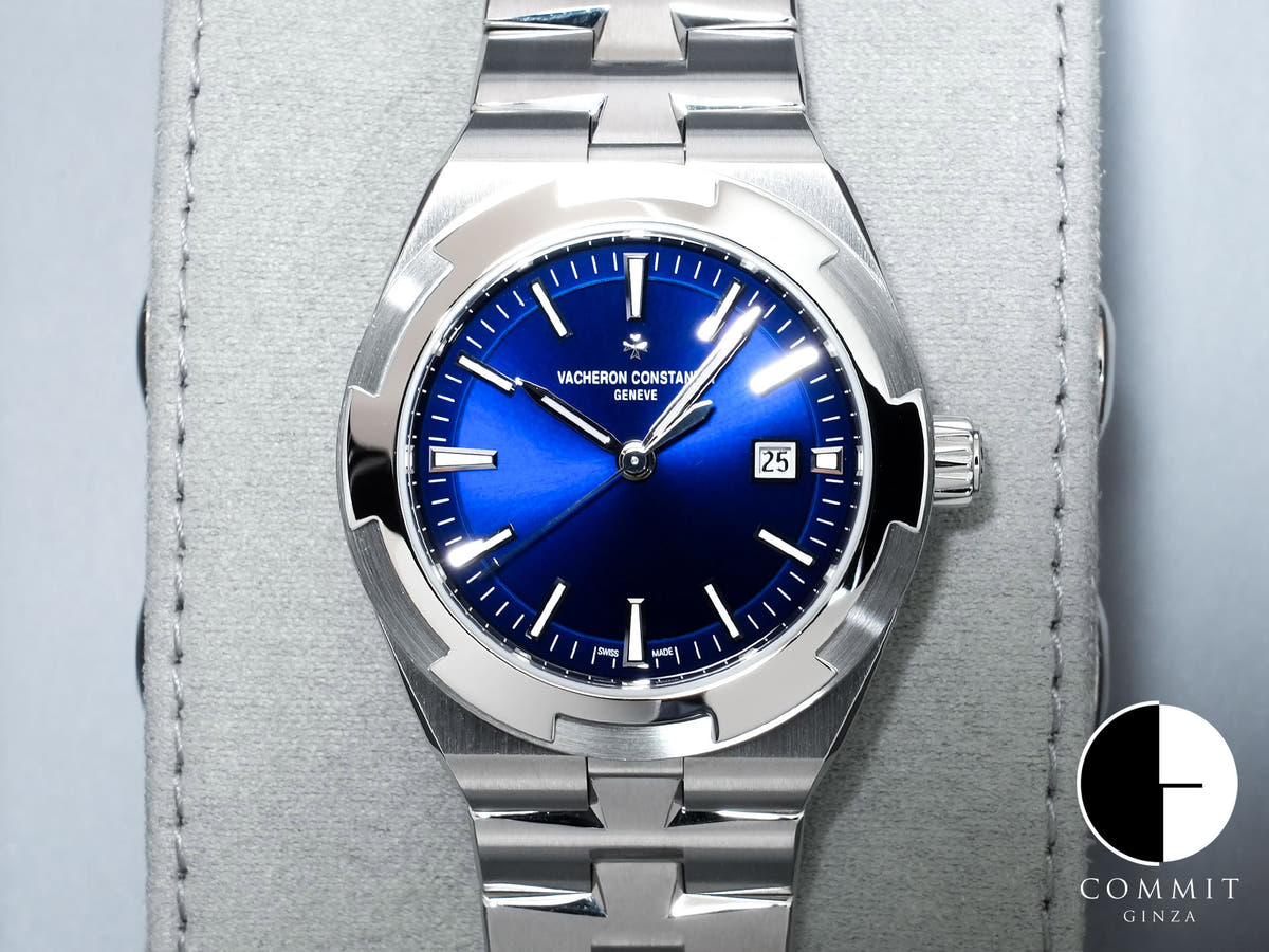 ヴァシュロンコンスタンタン オーヴァーシーズ オートマティック Ref.4600V/200A-B980 ステンレススチール ブルー文字盤 美中古 64mea9po