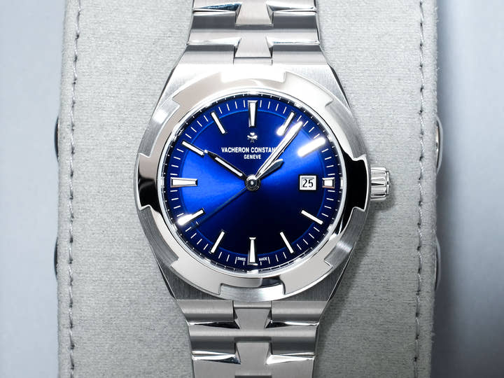 ヴァシュロンコンスタンタン オーヴァーシーズ オートマティック Ref.4600V/200A-B980 ステンレススチール ブルー文字盤 美中古 64mea9po