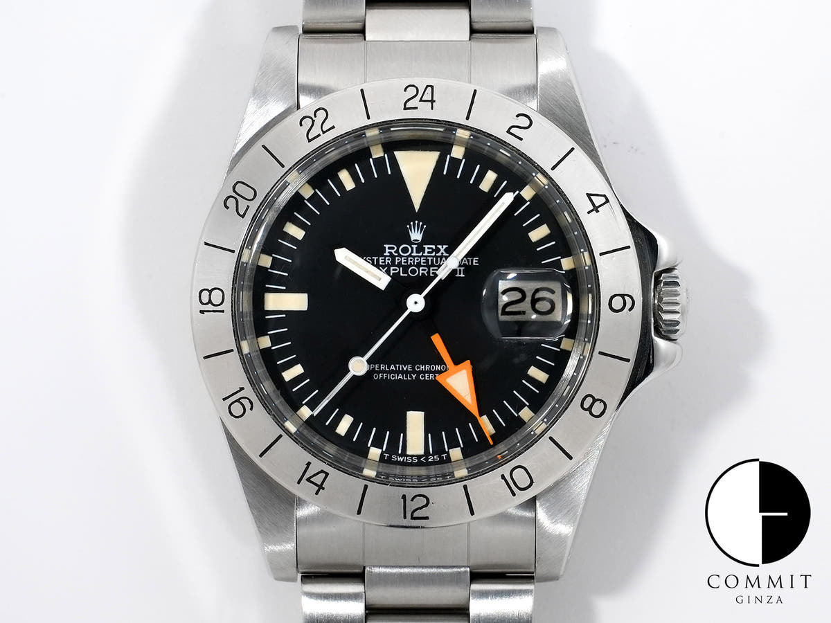 Rolex Explorer II Ref. 1655 Stainless Steel Black Dial Oyster Bracelet Used k9qko3wv