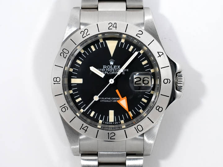 Rolex Explorer II Ref. 1655 Stainless Steel Black Dial Oyster Bracelet Used k9qko3wv