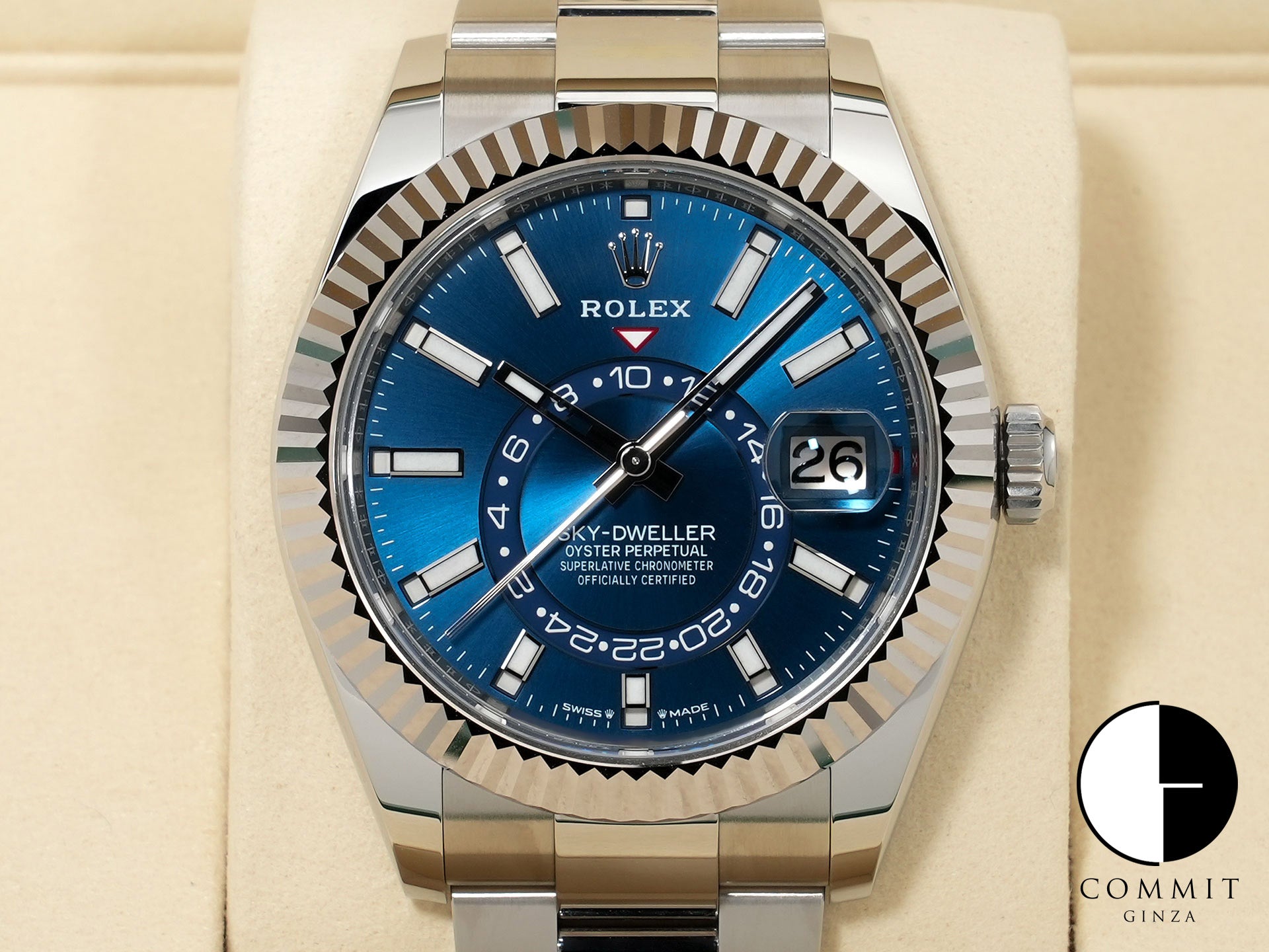 ロレックス スカイドゥエラー Ref.336934 ステンレススチール/ホワイトゴールド ブルー文字盤 オイスターブレスレット 未使用 diacyqaq