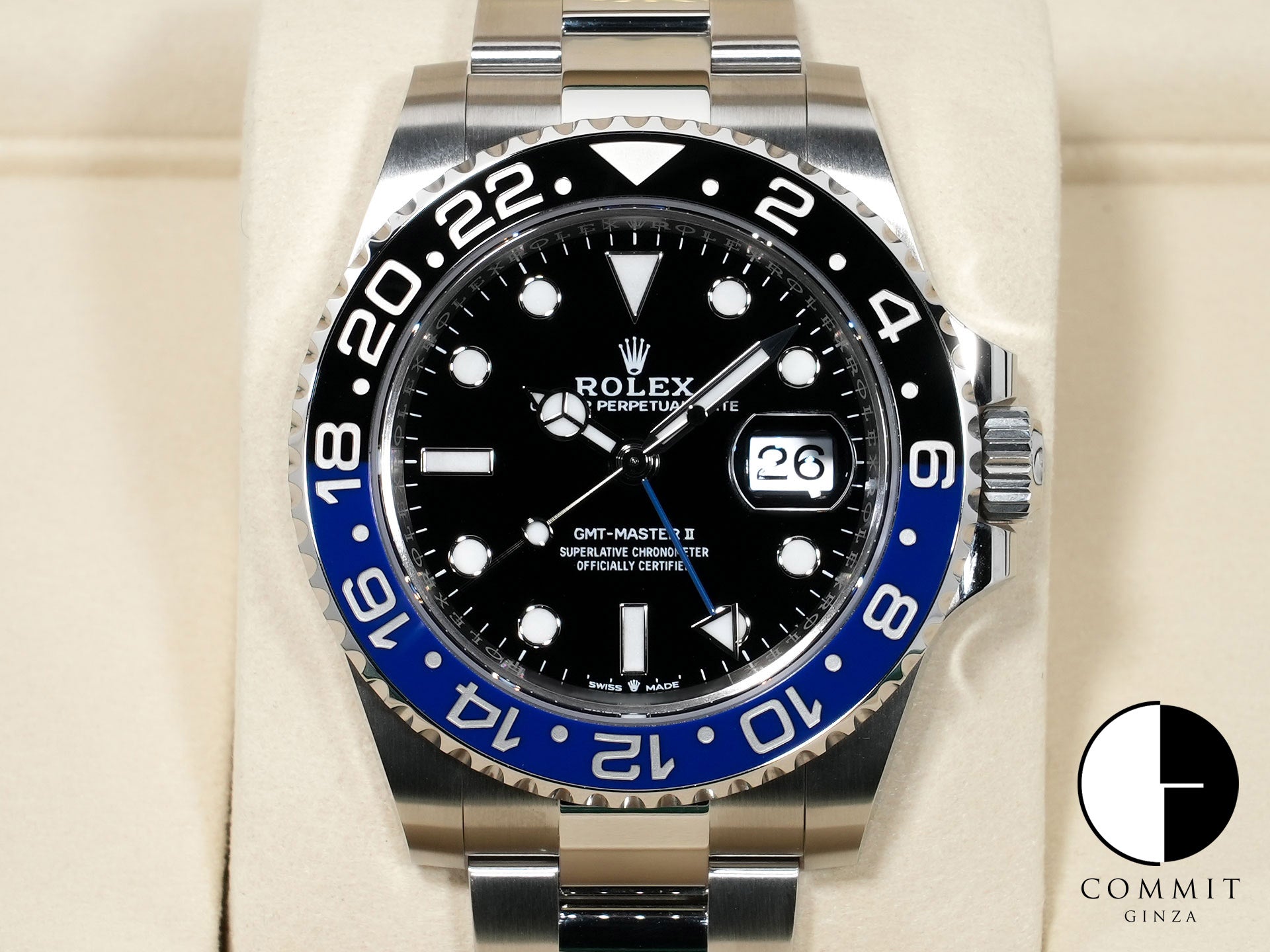 ロレックス GMTマスターII Ref.126710BLNR ステンレススチール ブラック文字盤 オイスターブレスレット 未使用 oeqiq288