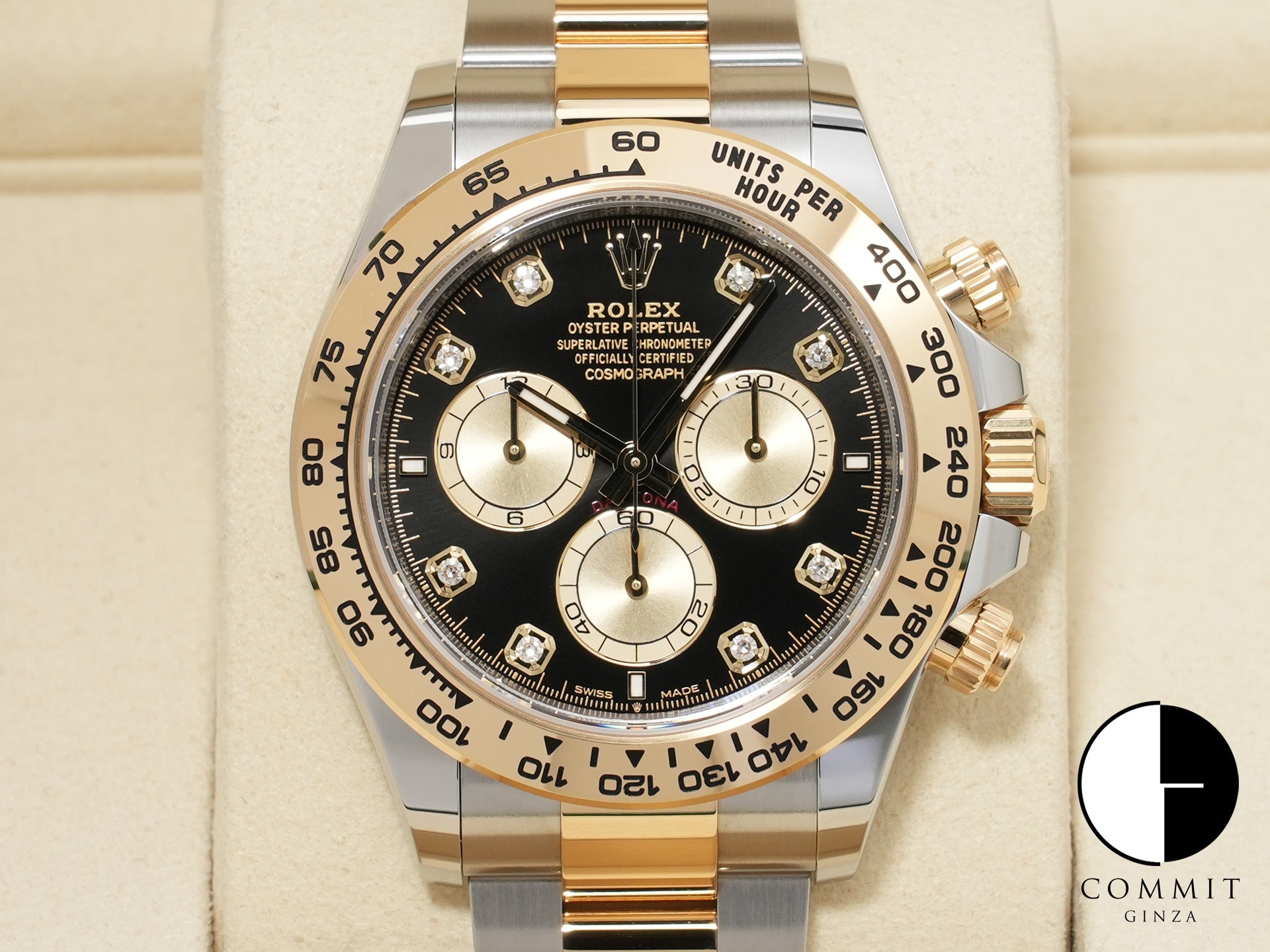 ロレックス デイトナ Ref.126503G ステンレススチール/イエローゴールド ブラックxゴールデンx8Pダイヤ文字盤 未使用 w59kxens