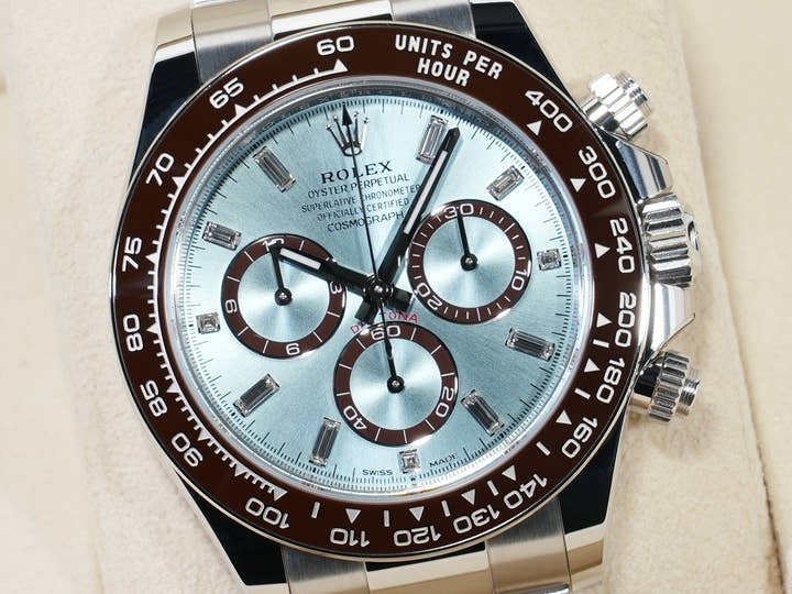 Rolex Daytona Ref. 126506A Platinum Ice Blue x 11P Diamond Dial Unused v655kjtw