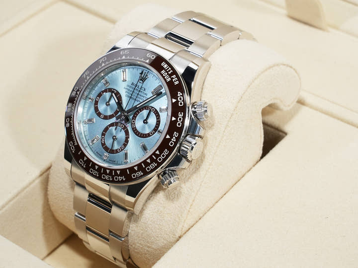 Rolex Daytona Ref. 126506A Platinum Ice Blue x 11P Diamond Dial Unused v655kjtw