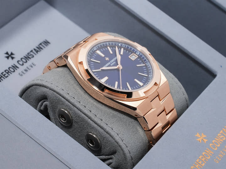 ヴァシュロンコンスタンタン オーヴァーシーズ オートマティック Ref.4520V/210R-B705 ピンクゴールド ブルー文字盤 美品 wgkfzx8r