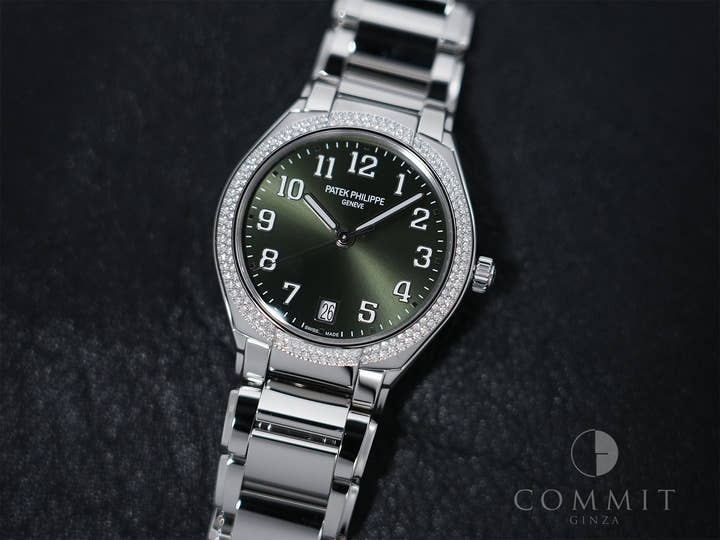 パテックフィリップ Twenty-4 Ref.7300/1200A-011 ステンレススチール オリーブグリーン ソレイユ文字盤 極美品 nbig4puv
