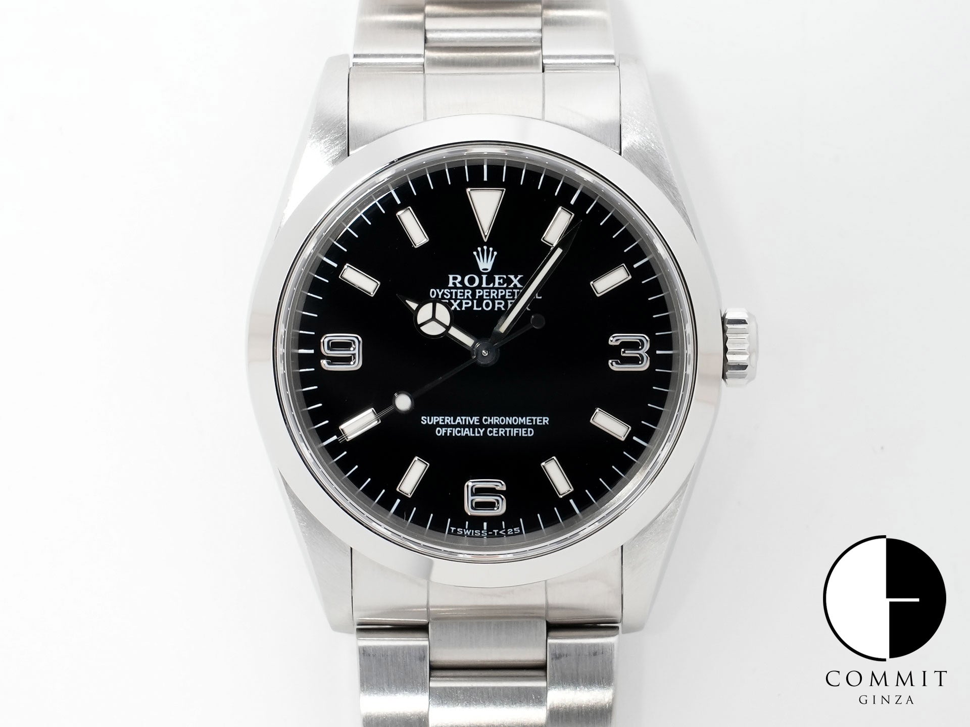 ロレックス エクスプローラーI Ref.14270 ステンレススチール ブラック文字盤 オイスターブレスレット 美中古 yufh2dir