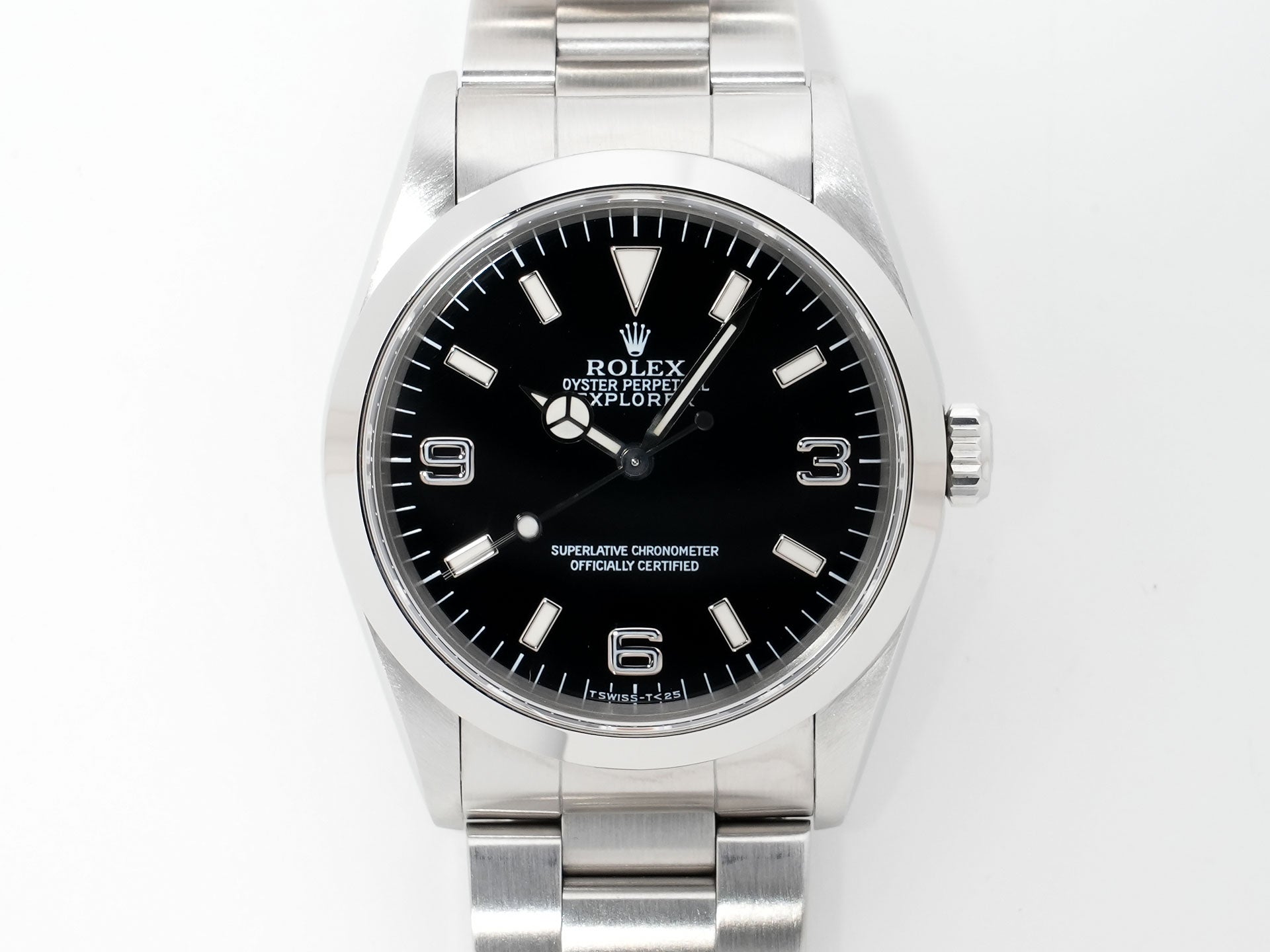 ロレックス エクスプローラーI Ref.14270 ステンレススチール ブラック文字盤 オイスターブレスレット 美中古 yufh2dir