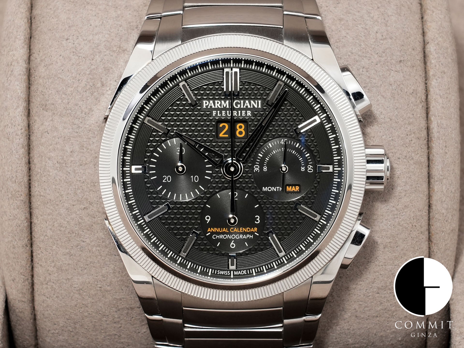 パルミジャーニフルリエ トンダ GT クロノグラフ Ref.PFC906-0000210-B00182 ステンレススチール ブラック文字盤 中古 jra8rv6n