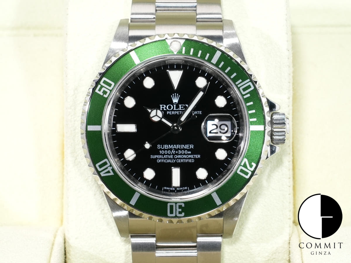 ロレックス サブマリーナー デイト Ref.16610LV ステンレススチール ブラック文字盤 美品 qw75cmr8