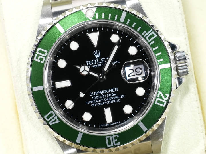 ロレックス サブマリーナー デイト Ref.16610LV ステンレススチール ブラック文字盤 美品 qw75cmr8