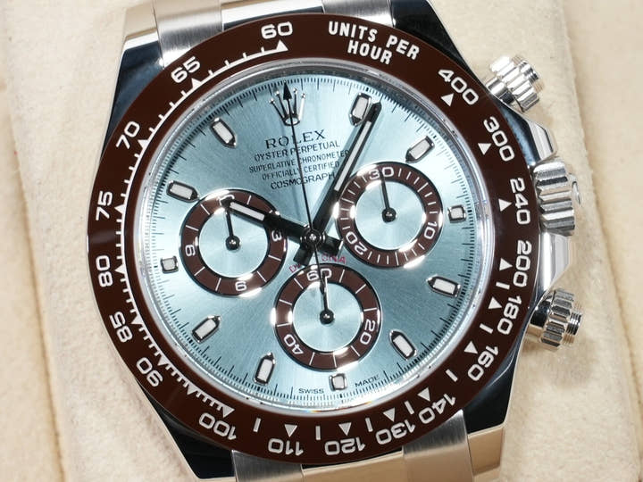 Rolex Daytona Ref. 116506 Platinum Ice Blue Dial Excellent Condition qvsajdpx