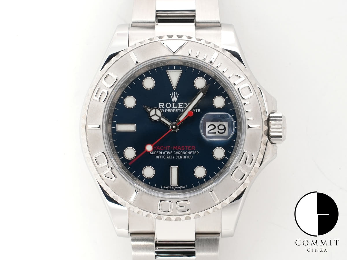 Rolex Yacht-Master 40 Ref. 116622 Stainless Steel/Platinum Blue Dial Used - Excellent Condition hdam735g