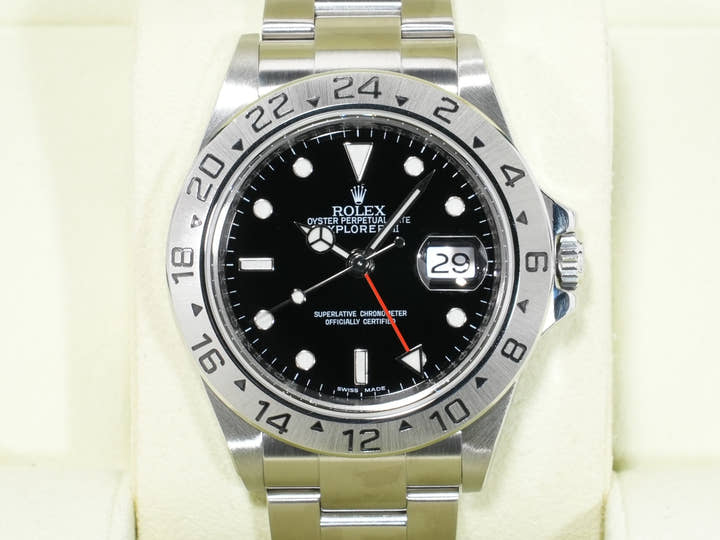 ROLEX Explorer II Ref. 16570 Stainless Steel Black Dial Oyster Bracelet Excellent Used Condition axqjg58u