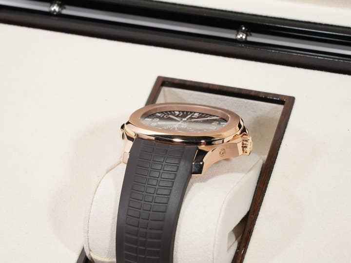 パテックフィリップ アクアノート Ref.5164R-001 ローズゴールド ブラウン エンボス文字盤 中古 z8h9jfur