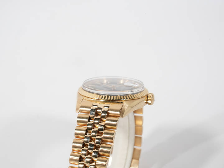 ロレックス デイトジャスト Ref.1601 イエローゴールド ブラック文字盤 中古 9rv23uux
