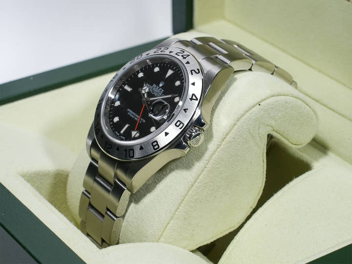 Rolex Explorer II Ref. 16570 Stainless Steel Black Dial Oyster Bracelet Dead Stock ofzbh68s