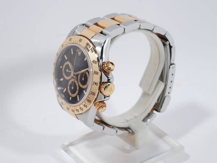 ロレックス デイトナ エルプリメロ Ref.16523 ステンレススチール/イエローゴールド ブラック文字盤 中古 5wrnya2v