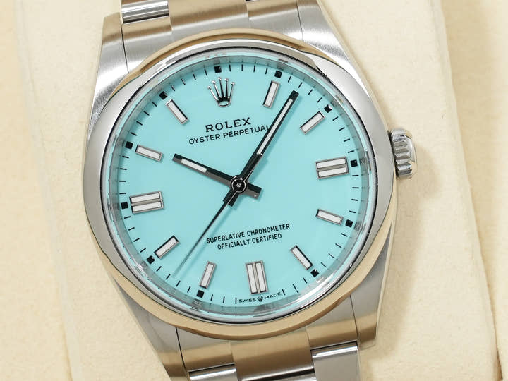 ロレックス オイスターパーペチュアル36 Ref.126000 ステンレススチール ターコイズ文字盤 未使用 7229un39