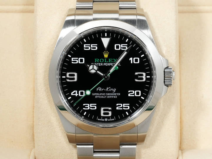 ロレックス エアキング Ref.126900 ステンレススチール ブラック文字盤 オイスターブレスレット 美品 kh8gvs3r