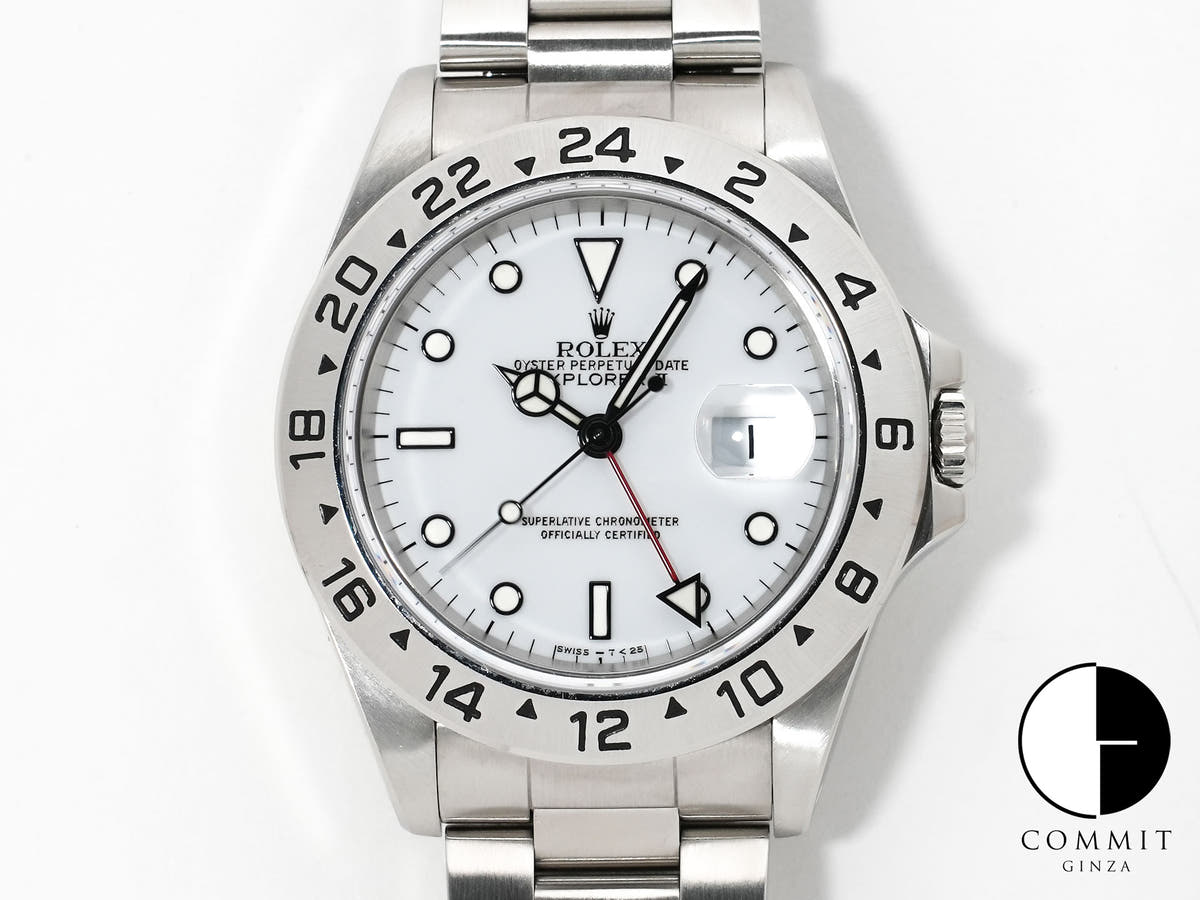 Rolex Explorer II Ref. 16570 Stainless Steel White Dial Oyster Bracelet Excellent Condition pja8gdv2
