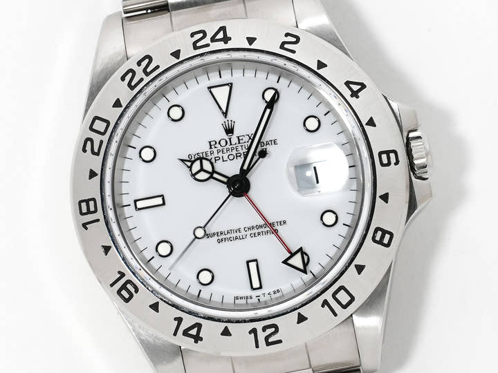 Rolex Explorer II Ref. 16570 Stainless Steel White Dial Oyster Bracelet Excellent Condition pja8gdv2