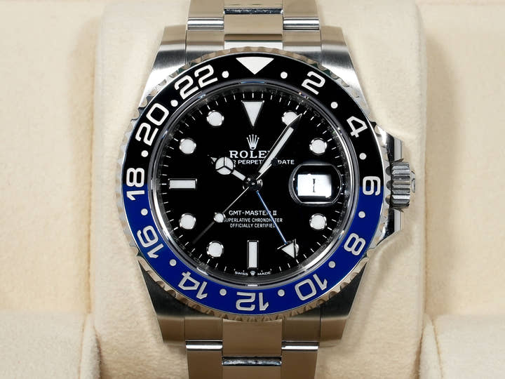 ロレックス GMTマスターII Ref.126710BLNR ステンレススチール ブラック文字盤 オイスターブレスレット 中古 672fax4p