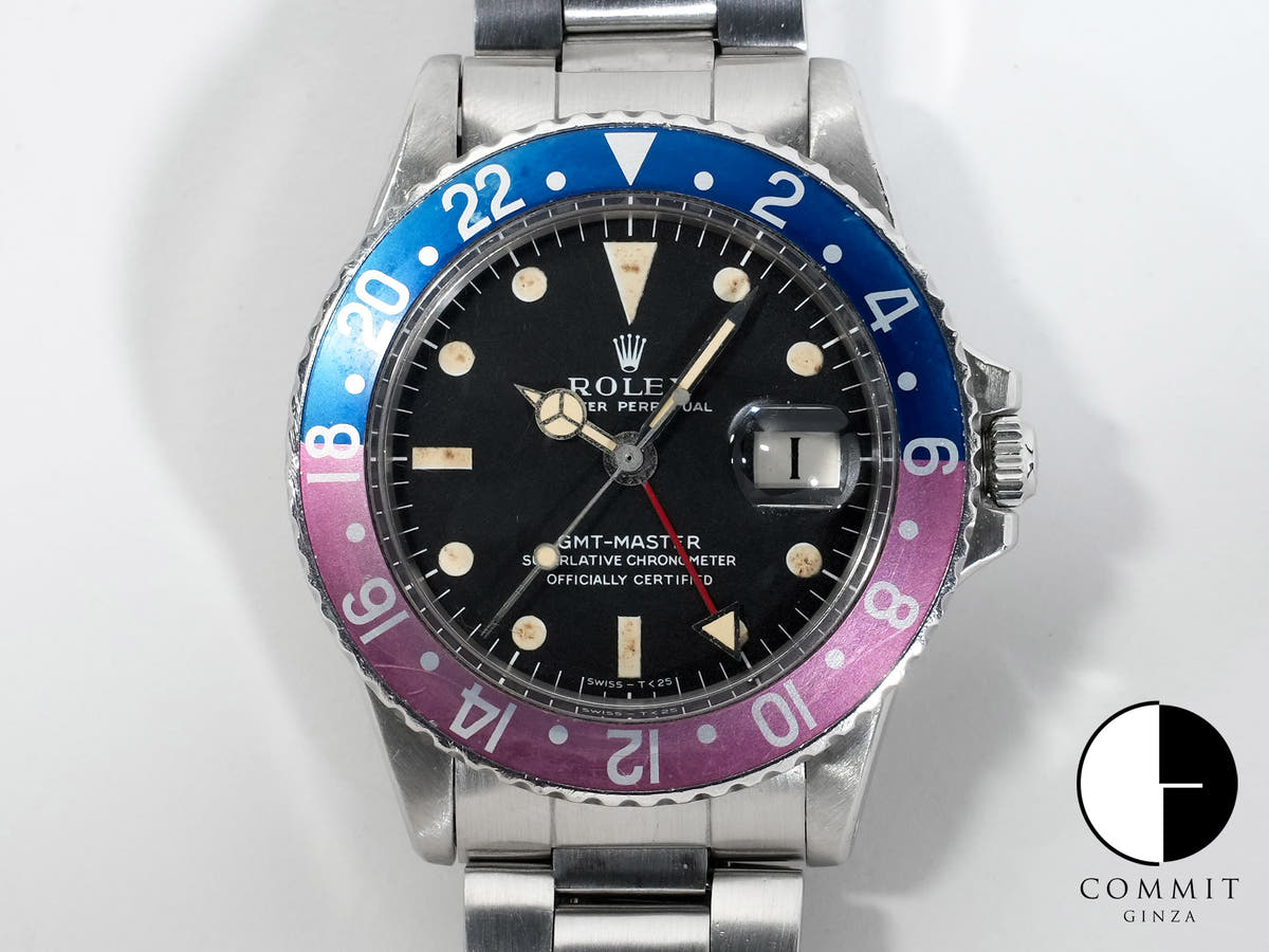 Rolex GMT-Master Ref. 1675 Stainless Steel Black Dial Oyster Bracelet Used 268xmopw