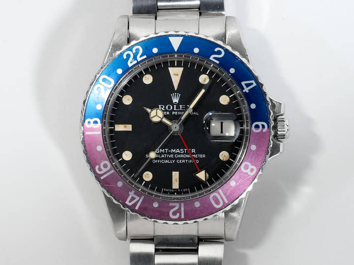 Rolex GMT-Master Ref. 1675 Stainless Steel Black Dial Oyster Bracelet Used 268xmopw