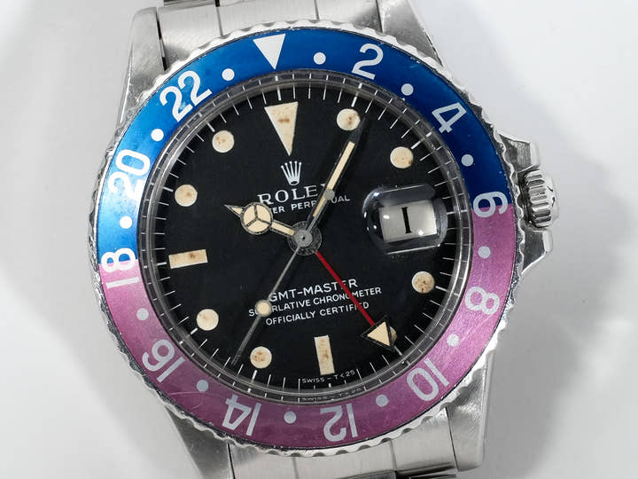 Rolex GMT-Master Ref. 1675 Stainless Steel Black Dial Oyster Bracelet Used 268xmopw