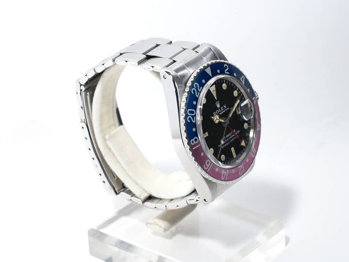 Rolex GMT-Master Ref. 1675 Stainless Steel Black Dial Oyster Bracelet Used 268xmopw