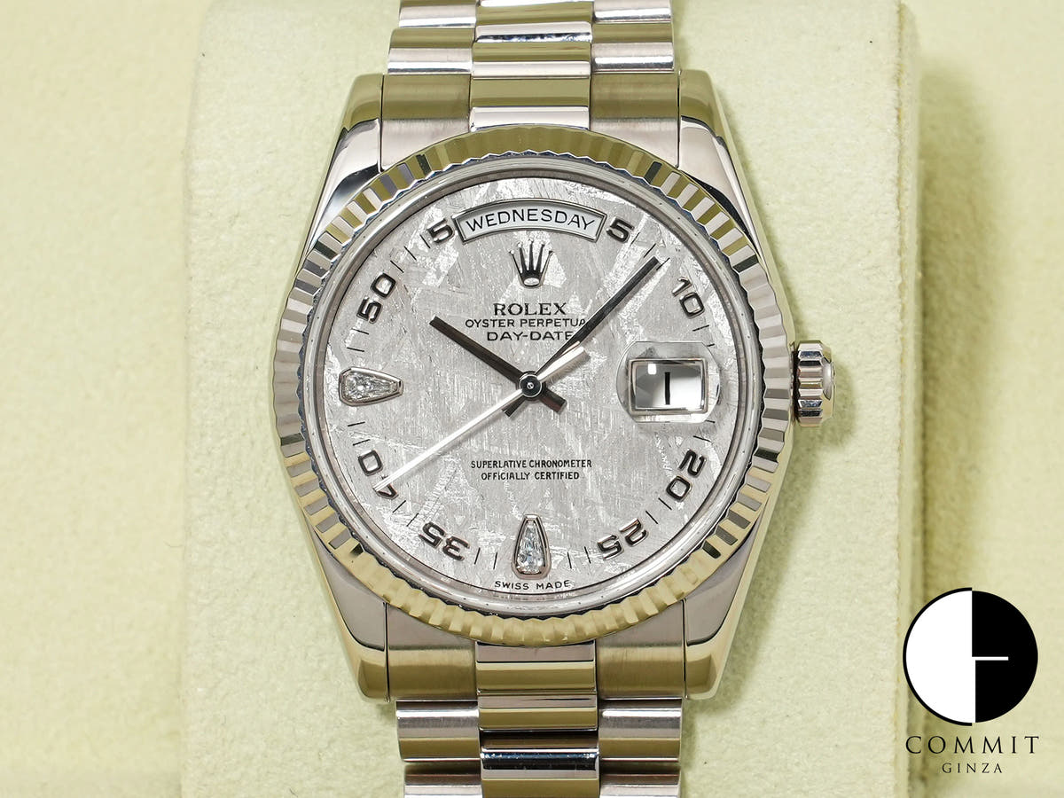 ROLEX Day-Date Ref.118239 2BR White Gold Meteorite Dial Used 9bqddjrd