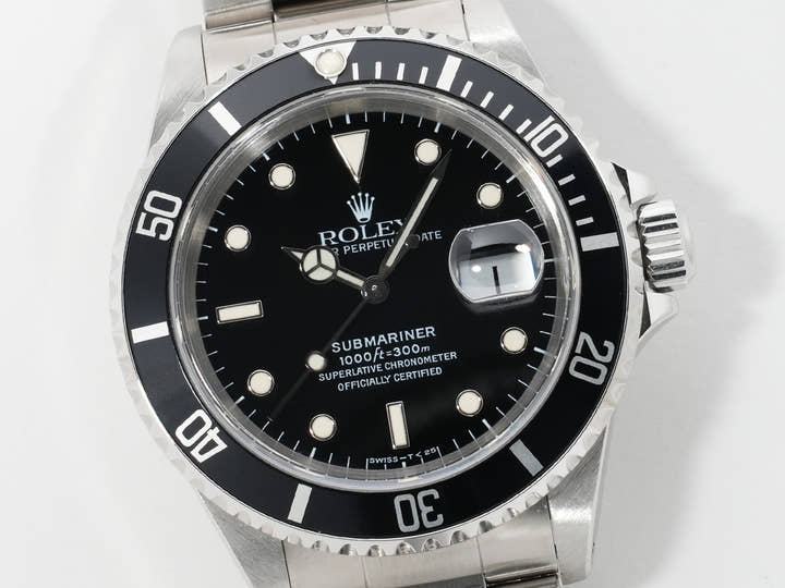 Rolex Submariner Date Ref.16610 Stainless Steel Black Dial Used tbjv4etj
