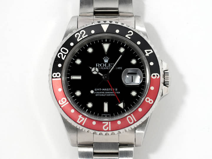 ROLEX GMT-Master II Ref.16710 Stainless Steel Black Dial Oyster Bracelet Used xf3x9ssv