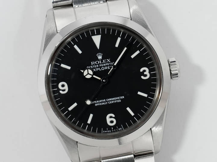 ロレックス エクスプローラーI Ref.1016 ステンレススチール ブラック文字盤 中古 462xri45