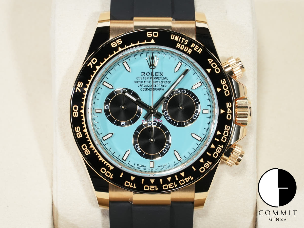 Rolex Daytona Ref. 126518LN Yellow Gold Turquoise Blue Dial Unused t4zxs9t3