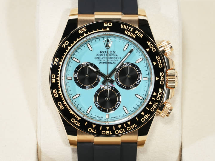 Rolex Daytona Ref. 126518LN Yellow Gold Turquoise Blue Dial Unused t4zxs9t3