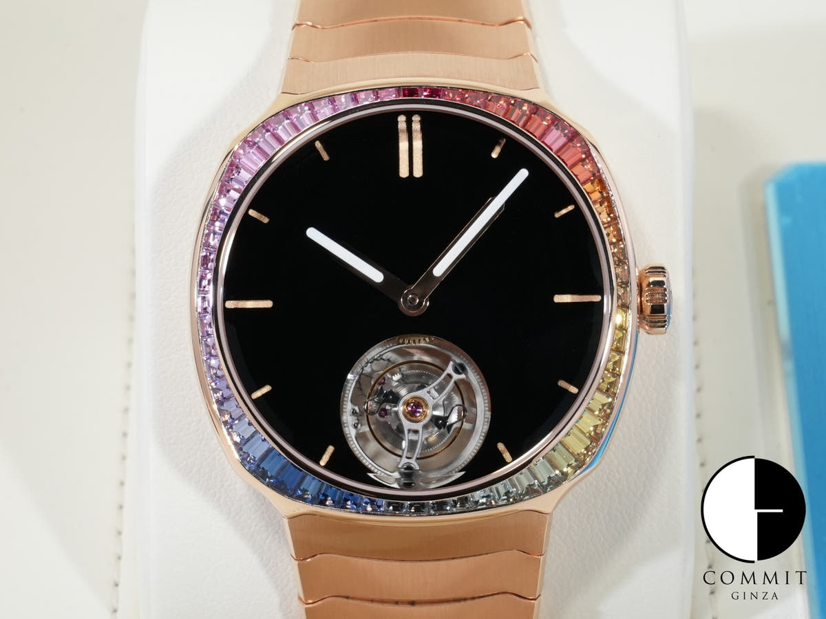 H.モーザー ストリームライナー トゥールビヨン ベンタブラック レインボー Ref.6804-0401 18Kレッドゴールド ベンタブラック文字盤 未使用 xydt5k2c