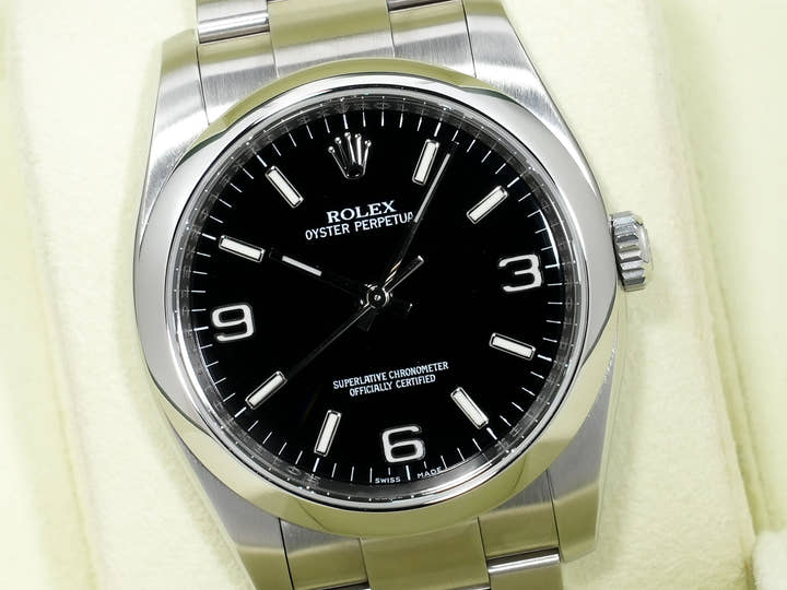 ロレックス オイスターパーペチュアル36 Ref.116000 ステンレススチール ブラック文字盤 美品 gb3zvv2e
