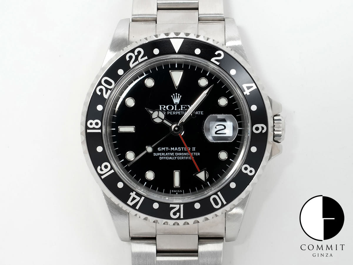 Rolex GMT-Master II Ref. 16710 Stainless Steel Black Dial Oyster Bracelet Excellent Used Condition 25pvciuc