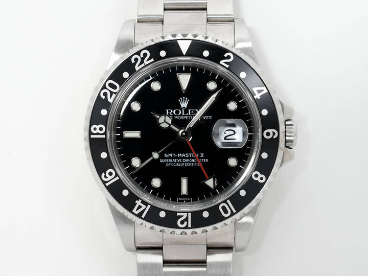 Rolex GMT-Master II Ref. 16710 Stainless Steel Black Dial Oyster Bracelet Excellent Used Condition 25pvciuc