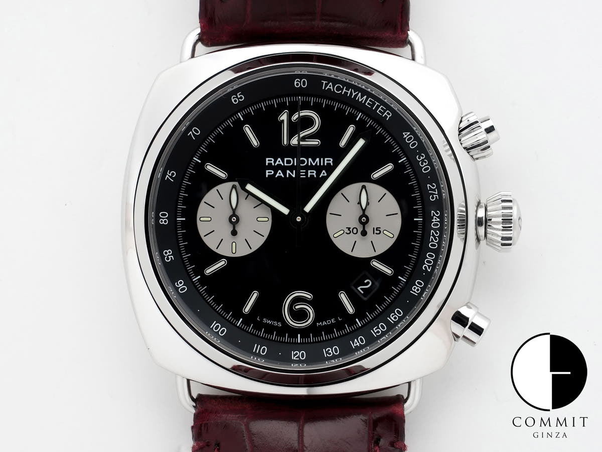 パネライ ラジオミール クロノグラフ Ref.PAM00163 ステンレススチール ブラック文字盤 美中古 ov53btj3