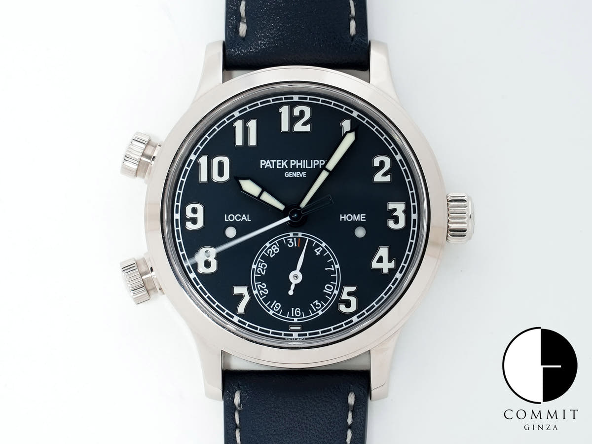 Patek Philippe Calatrava Pilot Travel Time Ref. 7234G-001 White Gold Blue Dial Excellent Used Condition ndfbsbq3